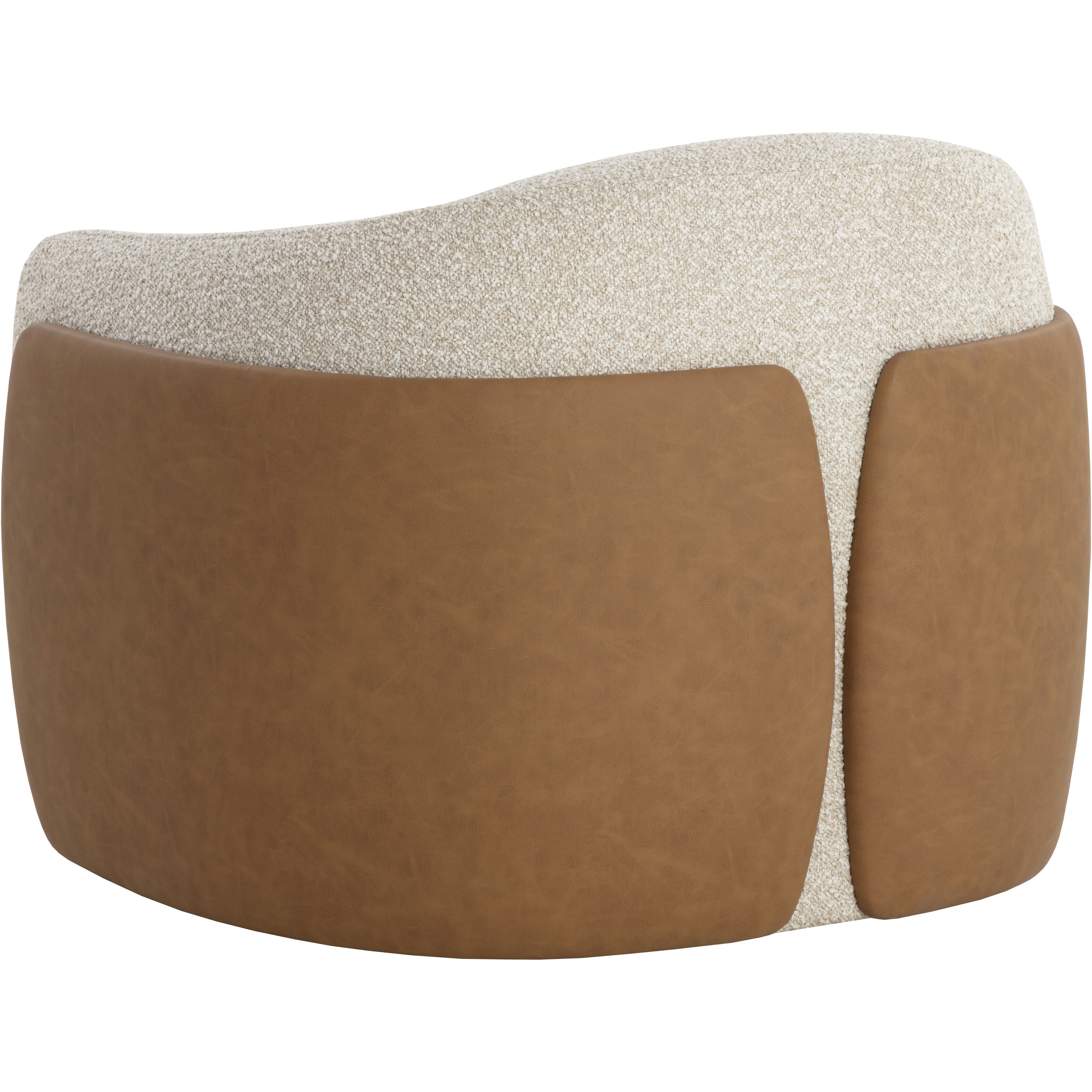 Caris Santa Cruz Oatmeal / Milliken Cognac Swivel Lounge Chair